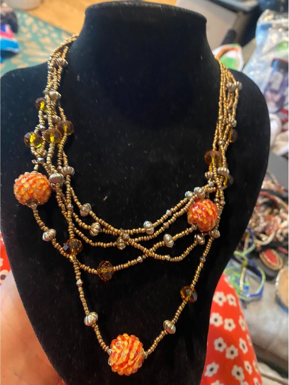 vintage boho statement necklace